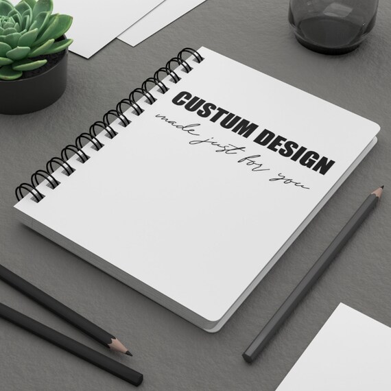 Custom Notebook With Logo Custom Notebook Cover Lined or Etsy