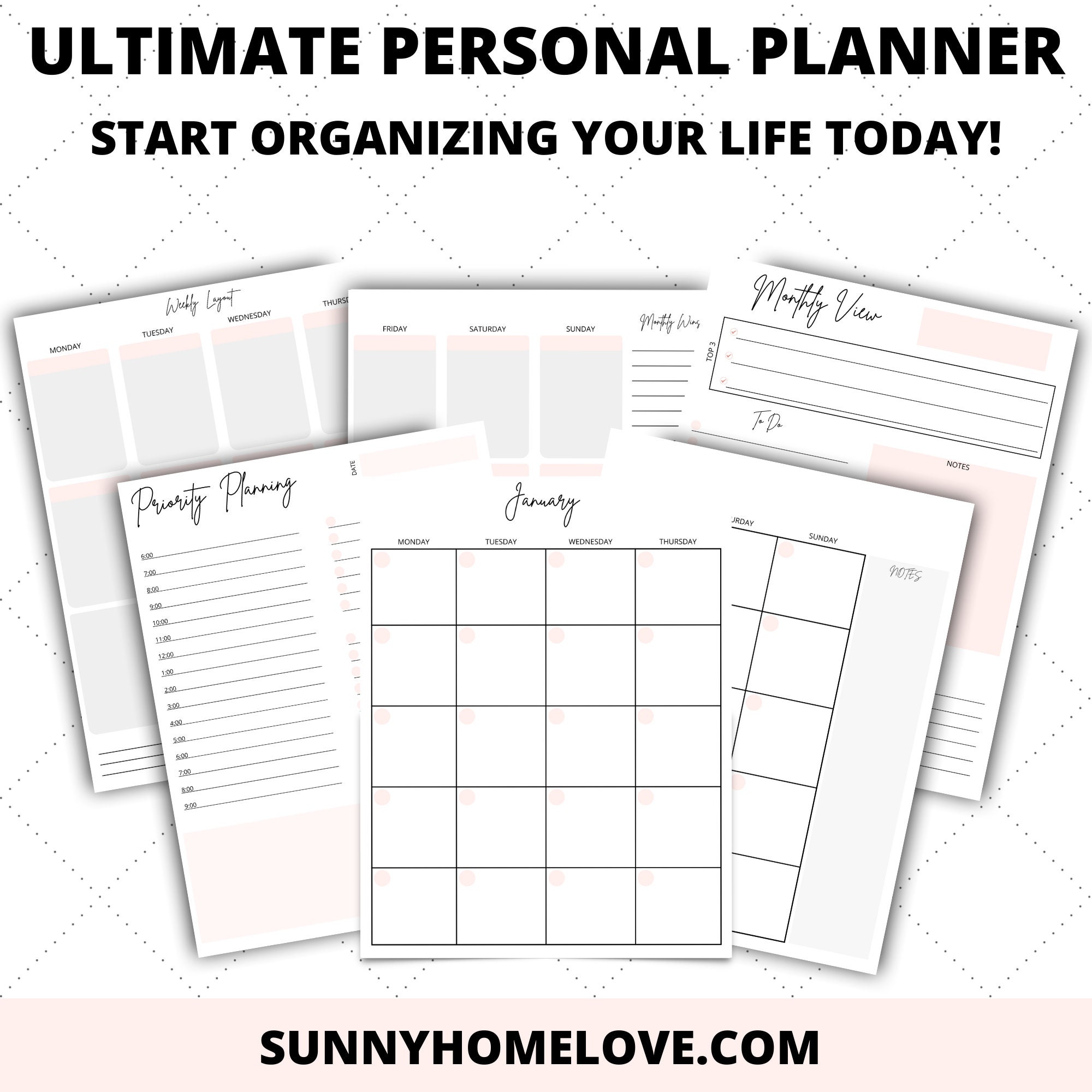 Life Planning Printable Planner How To Plan Your Life Life | Etsy