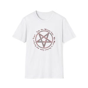 Wiccan Pentagram Unisex T-Shirt, Pagan Symbol, Halloween Tee, Witchcraft Clothing,  Women Casual Top, Great Party Wear, Witches Crede Design