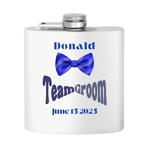 Personalized Groomsman Flask: Engraved Stainless Steel 6oz Hip Flask