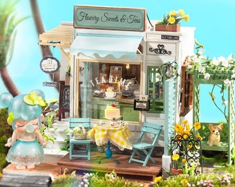 DIY Kit Kit for Miniature House Teahouse and Pastry Shop DG146 Craft Set Model Building Dollhouse Creative Gift Robotime Rolife