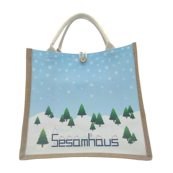 Sesamhaus Weihnachtstragetasche Canvas-Tasche Shopper Einkaufstasche Leinen Baumwolle