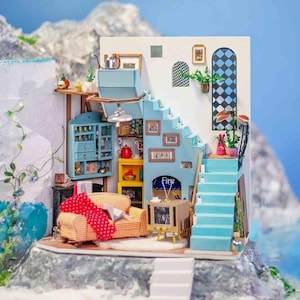 Kit de bricolage pour chambre Miniature, bureau, DGM01 SOHO, ensemble  d'artisanat du temps, maison de poupée, cadeau créatif, Robotime Rolife -   France