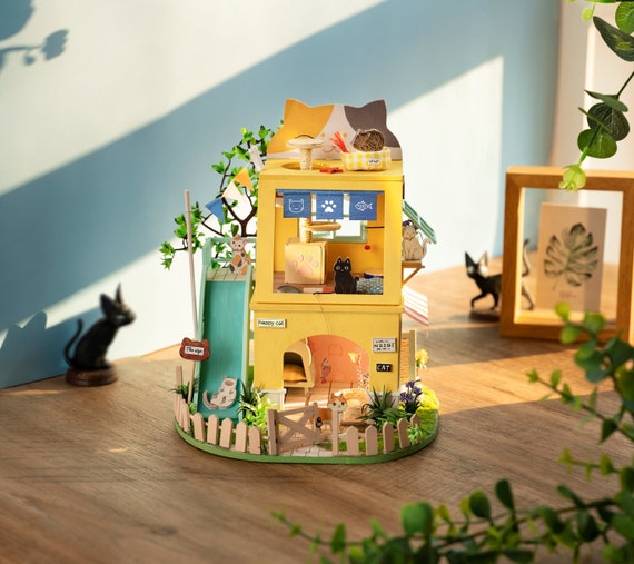 Kit de bricolage Kit pour maison miniature maison de chat de Style japonais  DG149 maison de chat modèle de construction maison de poupée cadeau créatif  Robotime Rolife -  Canada