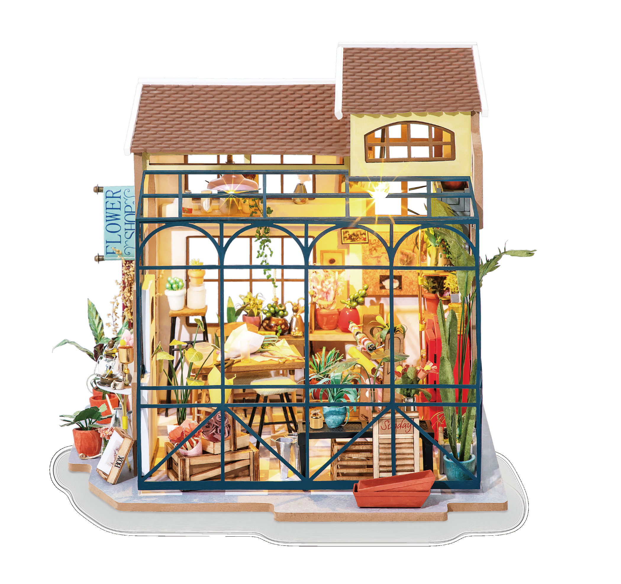 Puppenhaus Blumenmuster Geschenkpapier – 2 Stück, Maßstab 1:12, Ca. 32 Mm, Für Miniatur-Deko
