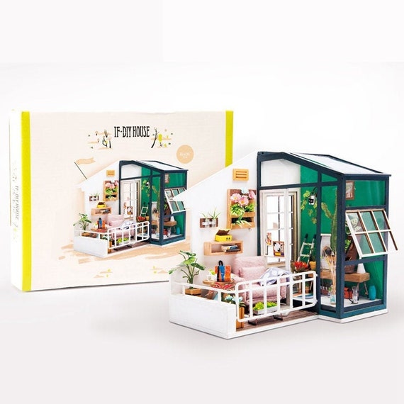 DIY Kit Kit for Miniature House Flower Shop DG145 Emily's Flower Shop Craft  Set Model Building Dollhouse Creative Gift Robotime Rolife 