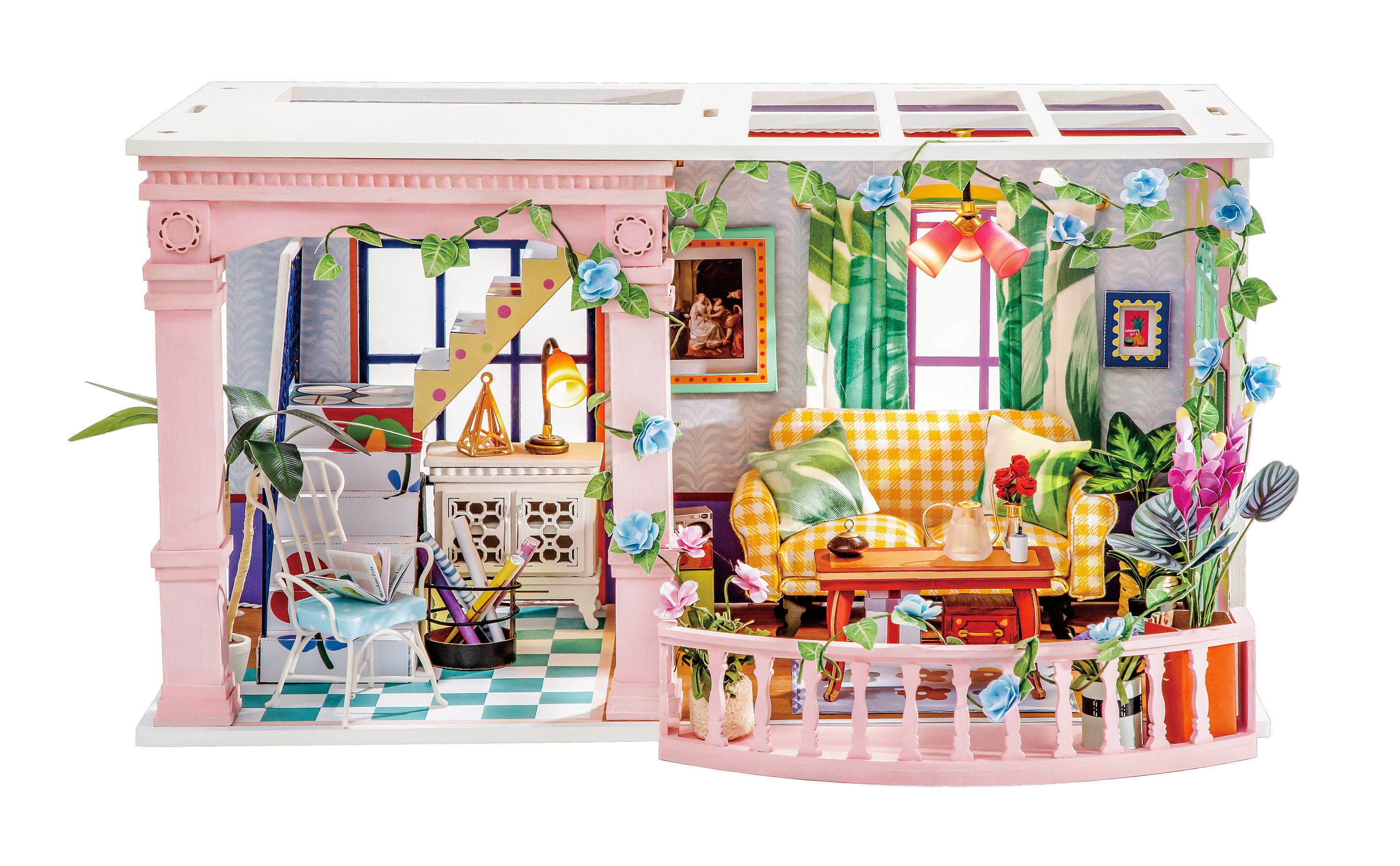 DIY Kit Construction Kit for Miniature Room Living Room DGF01