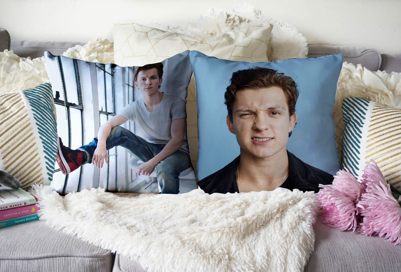Tom Holland Pillow Cover Tom Holland Pillow Cases Tom Etsy
