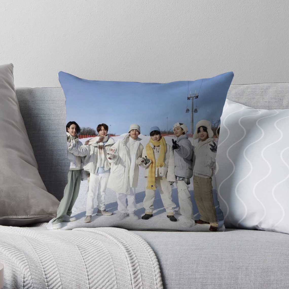 Bts Pillow Cover Bts Throw Pillow Cases Bts Suga Decorative Etsy