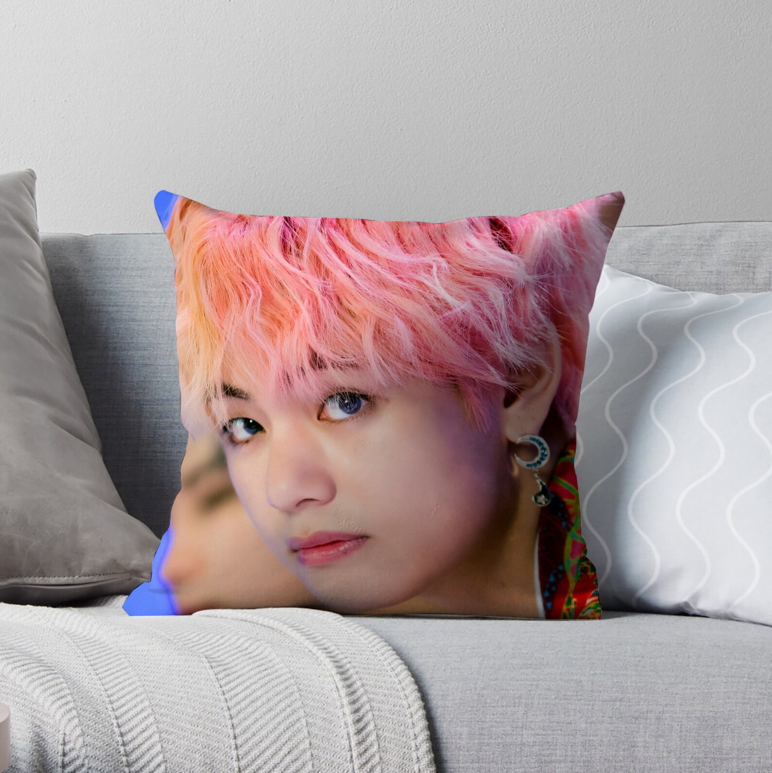 Bts V Pillow CoverBts V Pillow Case Bts V Throw Pillow Bts Etsy