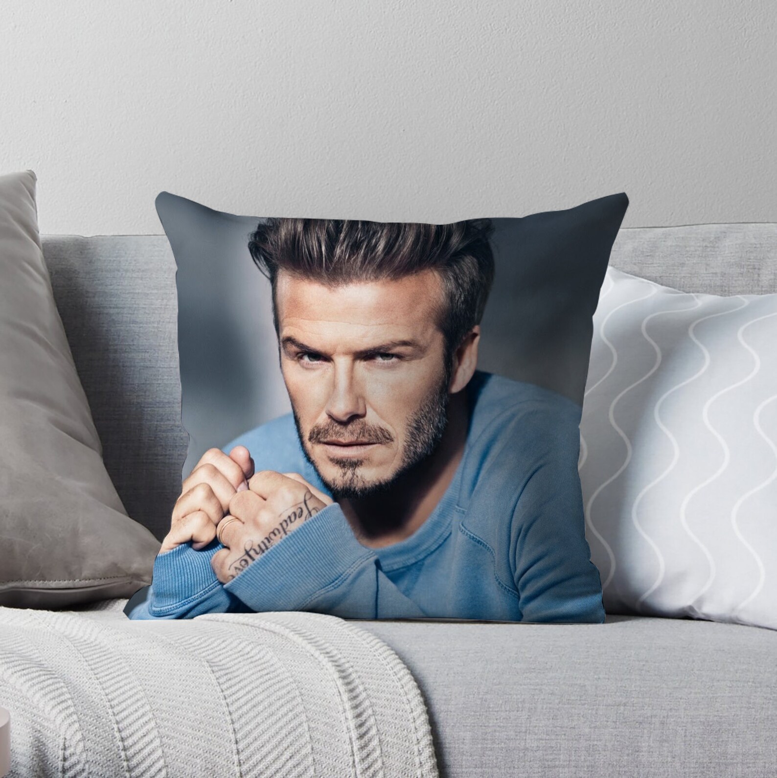 David Beckham Pillow Cover David Beckham Pillow David Etsy
