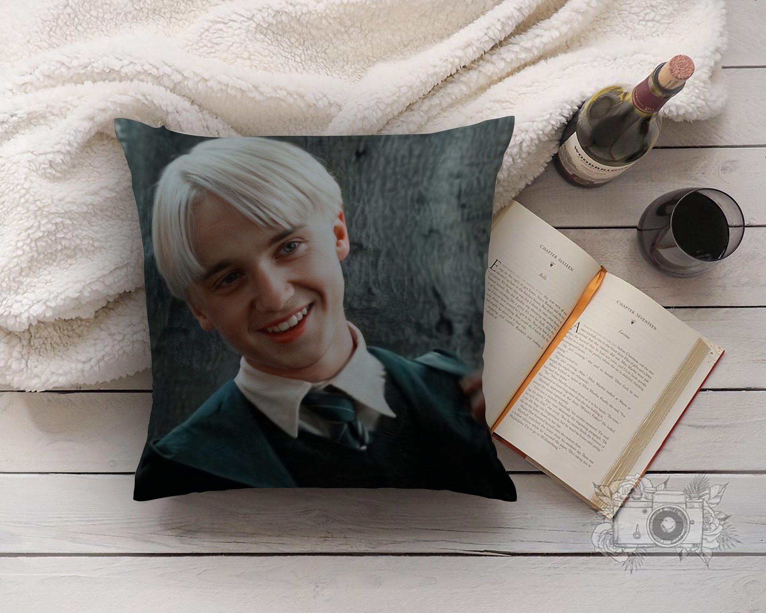 Draco Malfoy Harry Potter Throw Pillow Draco Malfoy Pillow Etsy