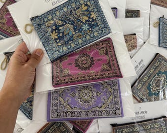 Henna Party Favor: Ethnic Patterned Mini Wallet on Personalized Card