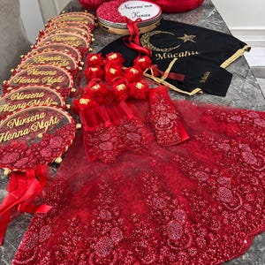 Henna Night Set , Hennanacht Set , Kırmızı Kına Gecesi Seti
