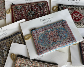 Henna Party Favor: Ethnic Patterned Mini Wallet on Personalized Card