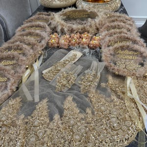Henna Night Set , Gold Hennanacht Set , Kına Gecesi Seti