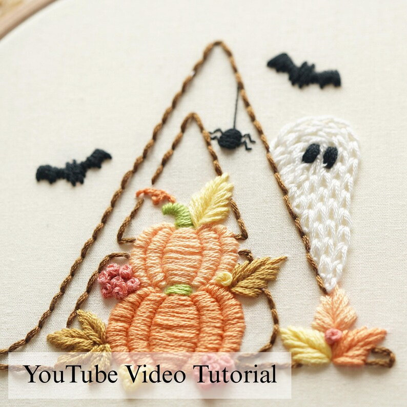 Halloween Alphabet Embroidery Pattern: Hand Stitch A-Z (PDF Pattern + Video Tutorial) image 2