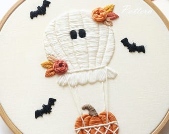 Pumpkin Deliverer Hand Embroidery Pattern: Halloween Design (PDF Pattern + Video Tutorial)