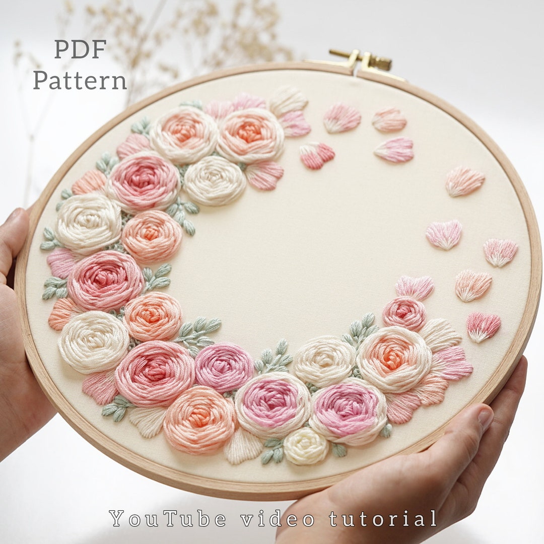 PDF Pattern Video Tutorial/for You-hand Embroidery Pattern-embroidery ...