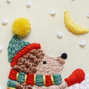 Erster Schnee Stickmuster: Anfänger DIY-Weihnachtsdesign (PDF-Muster + Video-Tutorial) Bild 3
