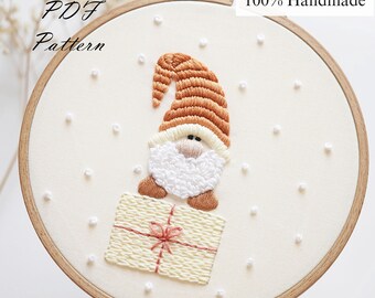Christmas Embroidery Pattern: Beginner PDF with Video Tutorial (Digital Download