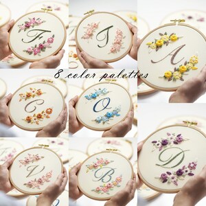 PDF Pattern+ Video Tutorial/alphabet-wreath-hand Embroidery Pattern ...