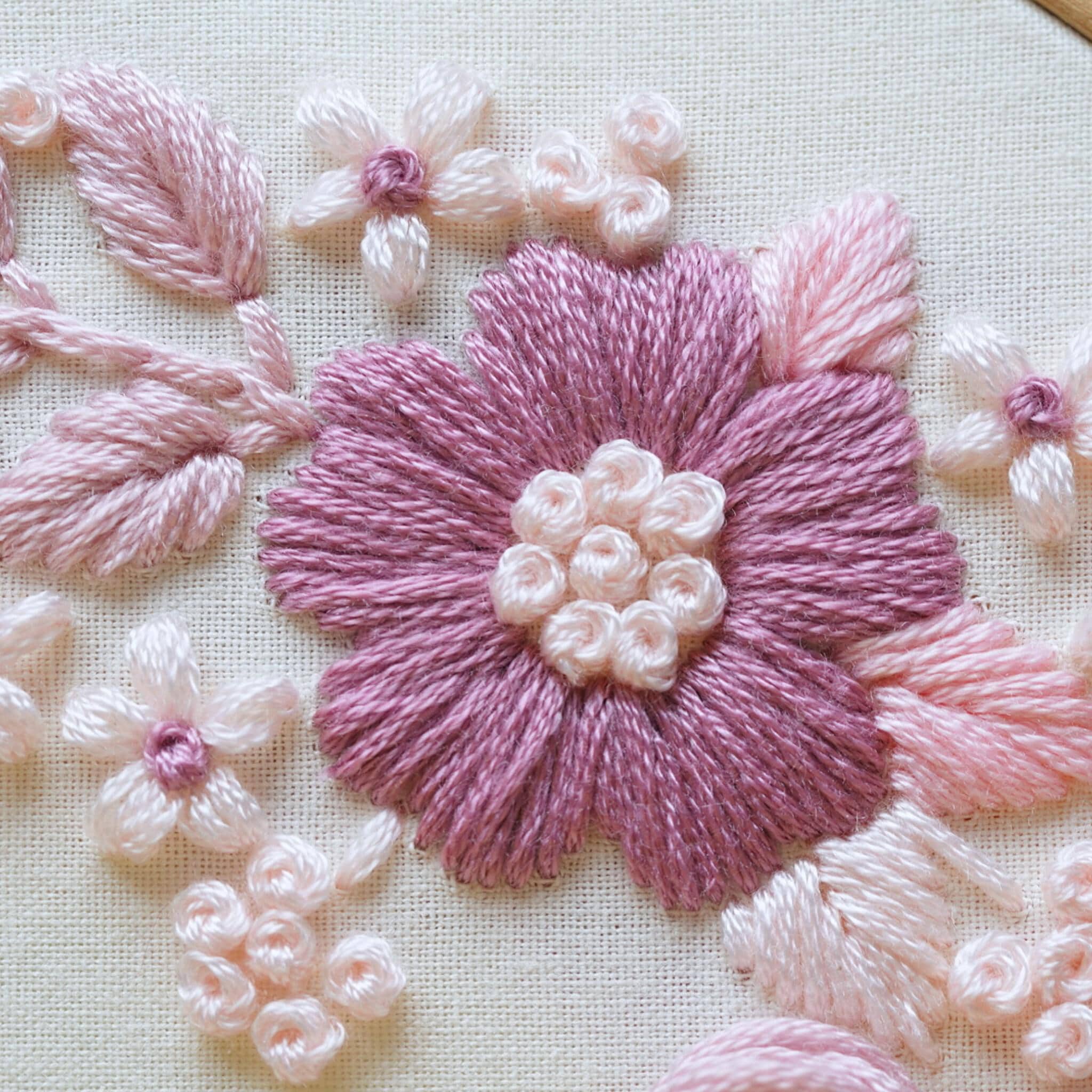 Lilac Floral Wreath Embroidery Pattern: Beginner DIY (PDF Pattern ...