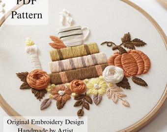 Cozy Vibes Hand Embroidery Pattern: Beginner DIY (PDF Pattern + Video Tutorial)
