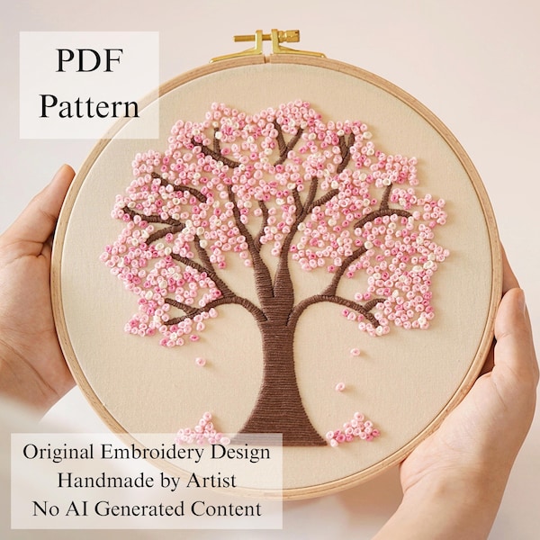 Tree of Life Embroidery Pattern: Beginner Hand Stitch Project (PDF Pattern + Video Tutorial)