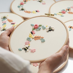 PDF Pattern+ Video Tutorial/alphabet-spring-hand Embroidery Pattern ...