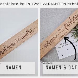 Personalisierte Fotoleiste mit Vase Hochzeitsgeschenk Bild 8