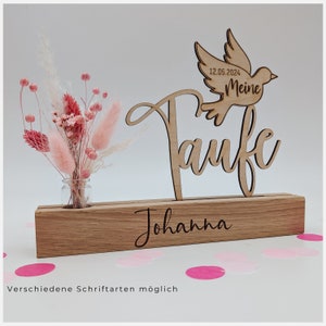 Personalisierter Kartenhalter 'Taufe' | Geschenk zur Taufe | Personalisiertes Geschenk zur Taufe