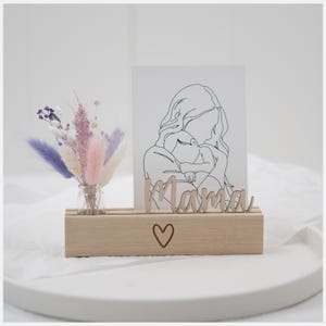 Regalo per la festa della mamma: portafoto con fiori secchi e tappo "Mama" || regalo per la mamma