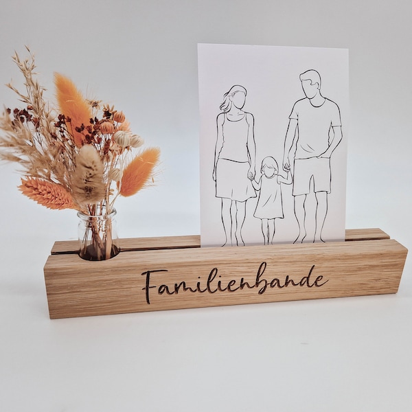 Card holder family ties with small vase || Christmas gift for parents