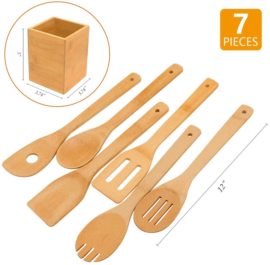 Wooden Spoons & Spatulas Set 6 Pieces Kitchen Cooking Etsy