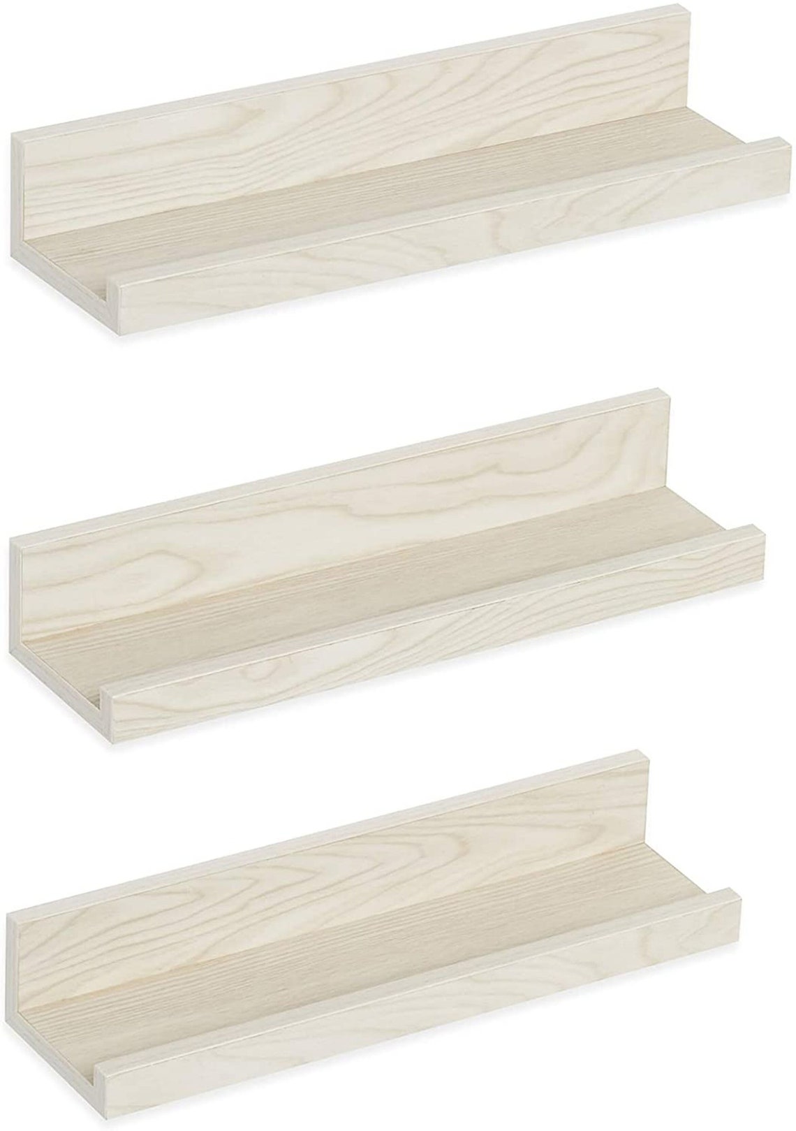 Picture Ledge Shelf Set of 3 Floating Shelves with Lip for Etsy