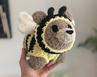 Bear Bee Pattern [Crochet Pattern] [Honey Bear Crochet] [Bear Onesie] [Crochet Bear Pattern]