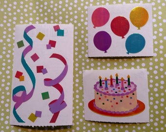 Sticker Square Sticker Sheet Vintage Mrs Grossman Birthday Cake Sticker From 1988