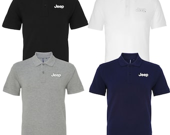 Jeep SUMMER Embroidered Polo Shirt New Personalised Gift Birthday Workwear
