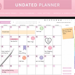Digitaler Planer GoodNotes Undatierter Digitaler Tagesplaner Notability Xodo Planner Digitaler Planer iPad Android 0002