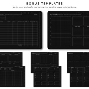 Digital Planner Blackout Dark Mode Goodnotes Undated Daily Planner ...