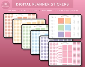 Digital Planner Stickers Pastel Color Icon Stickers Bullet Journal Stickers GoodNotes Planner Xodo Pastel Colour Notability 0003