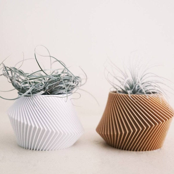 Modern Geometric Patterned planter 3D printed | Air plant holder | Succulent pot | Home Office Decor | Gift for her | Gift for him