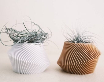 Moderner geometrisch gemusterter Pflanzer 3D gedruckt | Luftpflanzenhalter | Sukkulententopf | Haus Büro Dekor | Geschenk für sie | Geschenk für Ihn