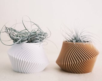 House Warming Gift Modern Geometric Patterned planter 3D printed | Air plant holder | Succulent pot | Home Office Decor | Father's Day