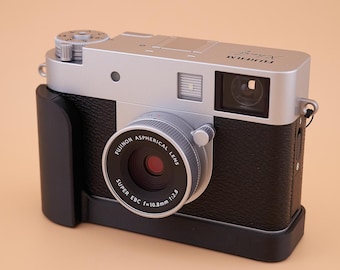 Fujifilm X-half Hand Grip – Ultra Lightweight Carbon Fiber Grip with AirTag Slot, Bottom Protection, One-Hand Ergonomic Camera Holder