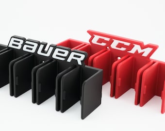 Hockey Stick Holder | Wall Mount Organizer | Customizable with Logos | Hockey Gift | Father's Day