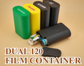 Retro 120mm Film Container - Holds 2 Rolls | Gift Idea