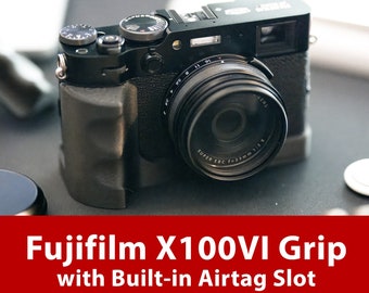 Fujifilm X100VI Hand Grip | Built-in Apple Airtag Slot | Ergonomic Camera Case | Photographer Gift