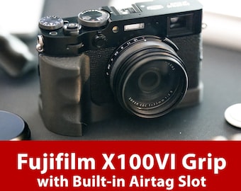 Fujifilm X100VI Hand Grip | Built-in Apple Airtag Slot | Ergonomic Camera Case | Photographer Gift